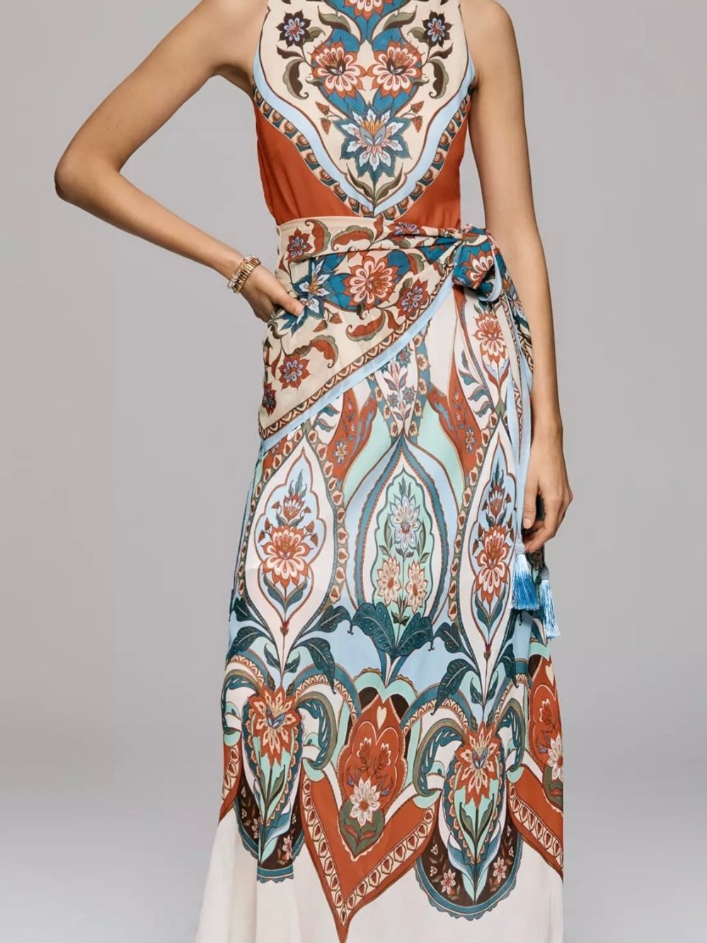 Farm Rio x Anthropologie Fit-and-Flare Maxi Dress
